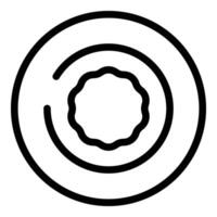 cercle buse crème icône contour vecteur. cuisinier crème vecteur