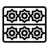 baku drapeau icône contour vecteur. structure minaret vecteur