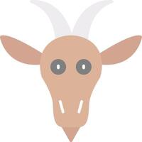 chèvre plat lumière icône vecteur
