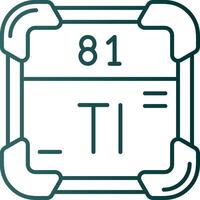 thallium ligne pente vert icône vecteur