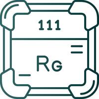 roentgenium ligne pente vert icône vecteur