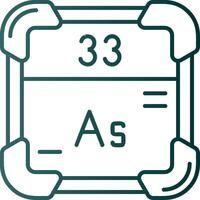 arsenic ligne pente vert icône vecteur