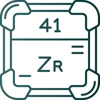 zirconium ligne pente vert icône vecteur