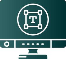 type glyphe pente vert icône vecteur