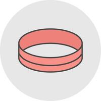 bracelet ligne rempli lumière cercle icône vecteur