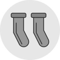 chaussettes ligne rempli lumière cercle icône vecteur