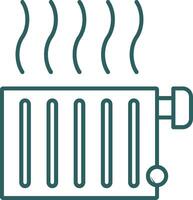 icône de gradient de ligne de radiateur vecteur