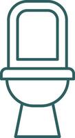 icône de dégradé de ligne de toilette vecteur
