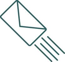 Express courrier ligne pente icône vecteur