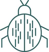scarabée ligne pente icône vecteur