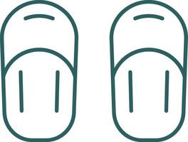 icône de dégradé de ligne de sandale vecteur
