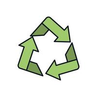 flèches recycler symbole icône isolé vecteur