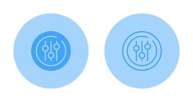 l'audio égaliseur cercle vecteur icône