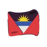 antigua-et-barbuda, drapeau, pays, isolé, icône vecteur