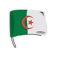 Algérie drapeau pays icône isolé vecteur