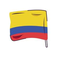 colombie drapeau pays isolé icône vecteur