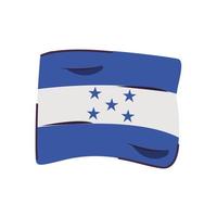 honduras drapeau pays icône isolé vecteur