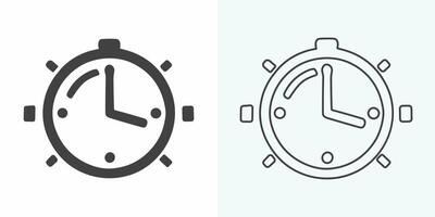 temps et l'horloge ensemble de linéaire Icônes. temps gestion. minuteur, vitesse, alarme, restaurer, temps gestion, calendrier et plus. collection de temps, horloge, montre, minuteur vecteur Facile contour Icônes pour la toile