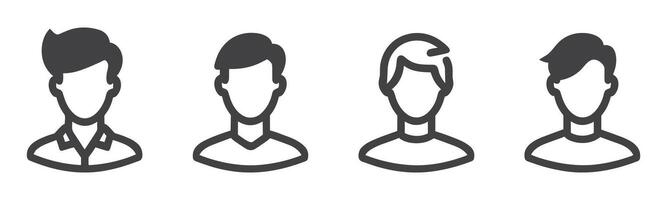 avatar profil icône ensemble comprenant Masculin et femme. vecteur
