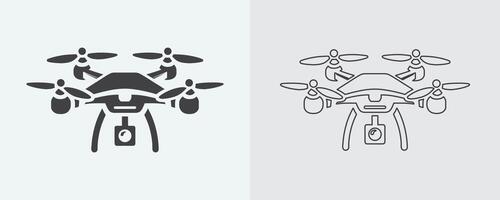 drone noir icône. vecteur drone icône noir conception. drone icône symbole conception drone icône ou logo isolé signe symbole vecteur illustration noir drone sur blanc Contexte vecteur art