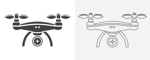 drone noir icône. vecteur drone icône noir conception. drone icône symbole conception drone icône ou logo isolé signe symbole vecteur illustration noir drone sur blanc Contexte vecteur art