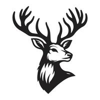 mâle cerf logo, Facile vecteur de mâle cerf, génial pour votre chasse logo, cerf logo isolé sur blanc Contexte