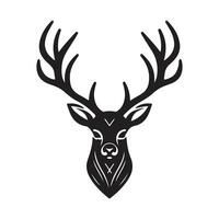 mâle cerf logo, Facile vecteur de mâle cerf, génial pour votre chasse logo, cerf logo isolé sur blanc Contexte