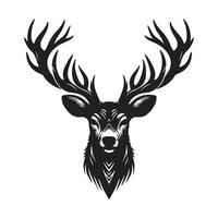 mâle cerf logo, Facile vecteur de mâle cerf, génial pour votre chasse logo, cerf logo isolé sur blanc Contexte