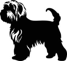 dandy Dinmont terrier noir silhouette vecteur