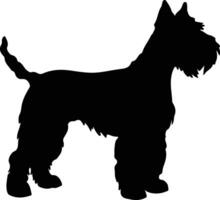 Kerry bleu terrier silhouette portrait vecteur