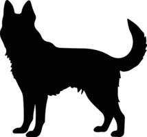 norvégien chien d'élan noir silhouette vecteur