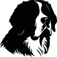 Saint Bernard noir silhouette vecteur