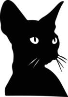 devon Rex chat noir silhouette vecteur