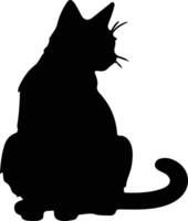 la havane marron chat noir silhouette vecteur