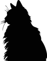 nebelung chat noir silhouette vecteur