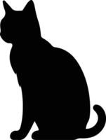 suphalak chat noir silhouette vecteur