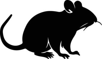 Souris noir silhouette vecteur