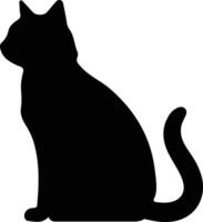 chartreux chat noir silhouette vecteur