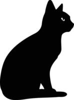 birman chat noir silhouette vecteur