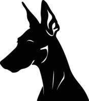 pharaon chien silhouette portrait vecteur