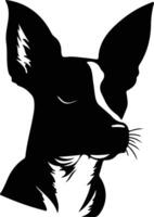 rat terrier silhouette portrait vecteur