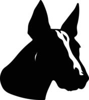 taureau terrier silhouette portrait vecteur