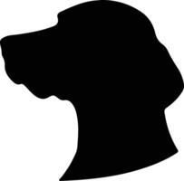 noir et bronzer coonhound silhouette portrait vecteur