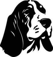 basset chien silhouette portrait vecteur