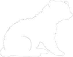 binturong contour silhouette vecteur