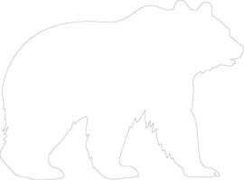 noir ours contour silhouette vecteur