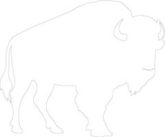 américain bison contour silhouette vecteur