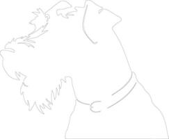 airedale terrier contour silhouette vecteur