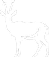 antilope contour silhouette vecteur