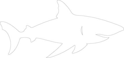 requin taureau contour silhouette vecteur